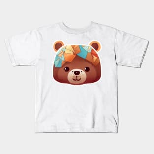 Colourful Smiling Teddy Bear Kids T-Shirt